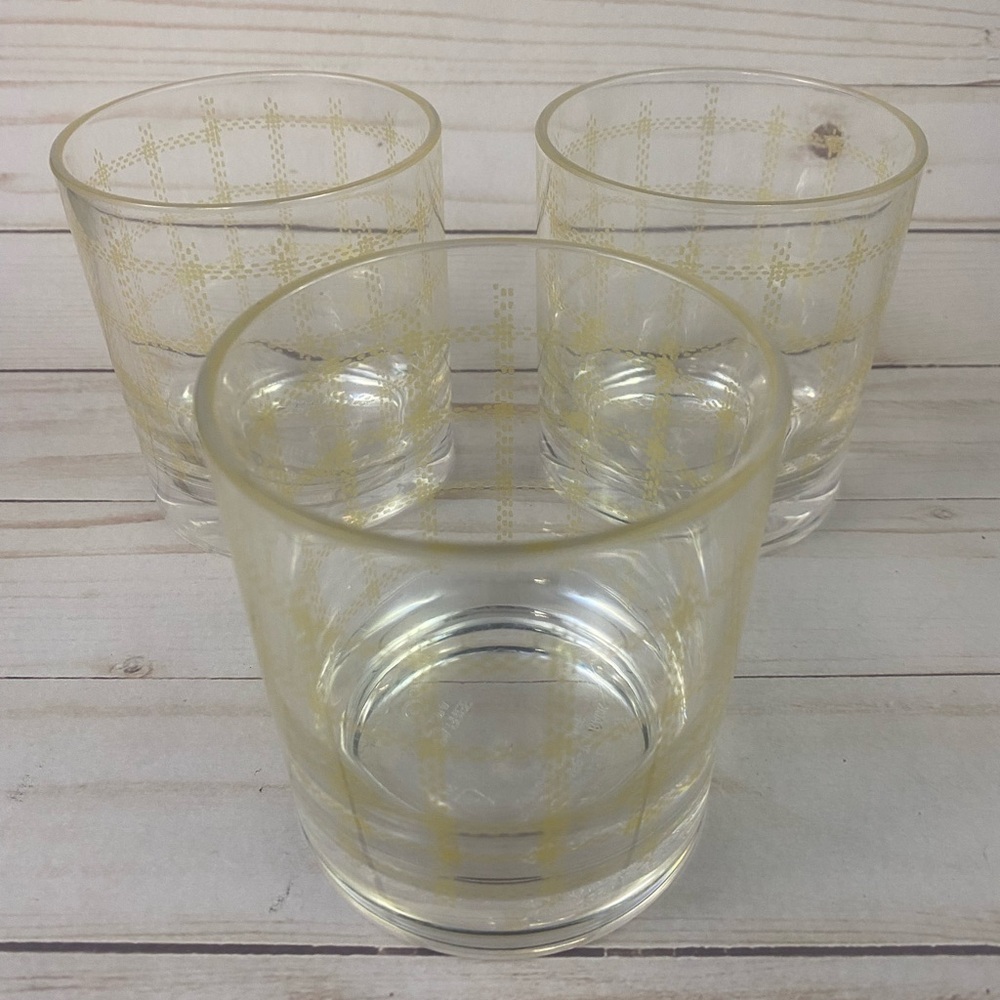Threshold Target Gold Checkered Plastic Unbreakable Tumblers Set of 3